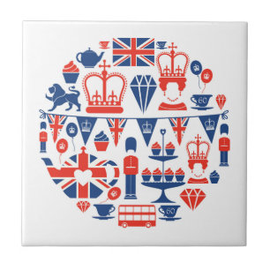 Azulejo Iconos británicos del jubileo