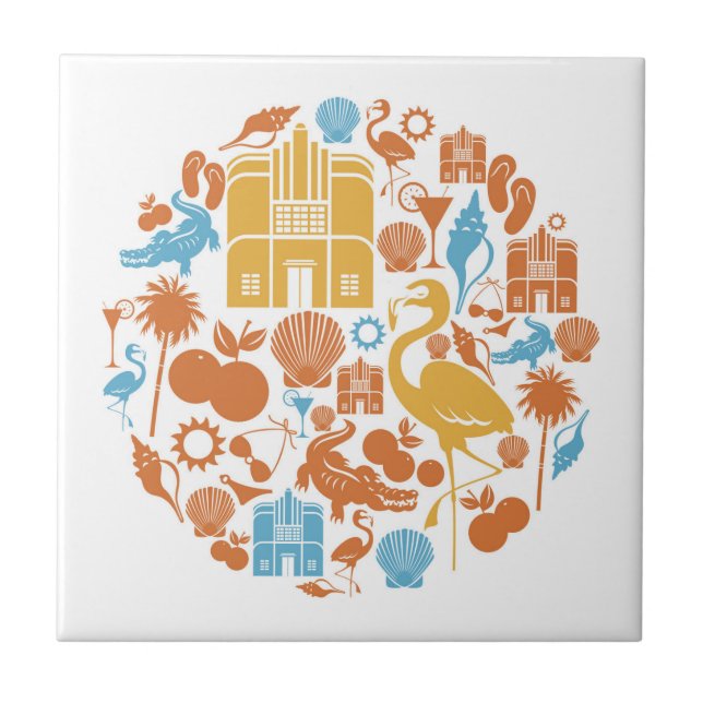 Azulejo Iconos de la Florida (Frente)