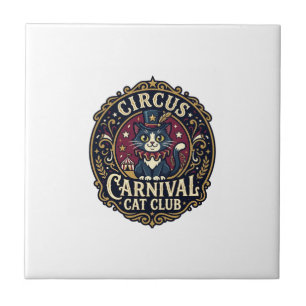 Azulejo Idea de regalo de papá gato del carnaval de circo 
