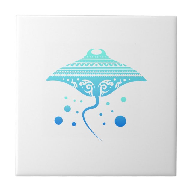 Azulejo Idea tribal del regalo del tatuaje de la pastinaca (Frente)