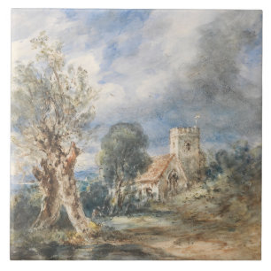Azulejo Iglesia de Stoke Poges (1834) John Constable