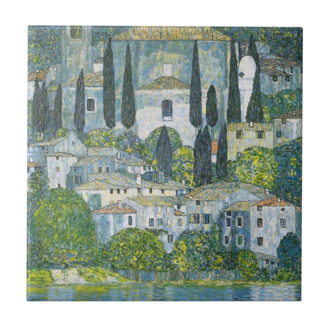 Azulejo Iglesia (Kirche) en Cassone de Gustav Klimt (Frente)