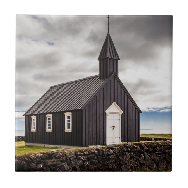 Azulejo Iglesia Negra De Budir, Islandia (Frente)