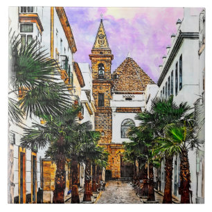 Azulejo Iglesia Nuestra Señora de la Palma. Cádiz, Espa