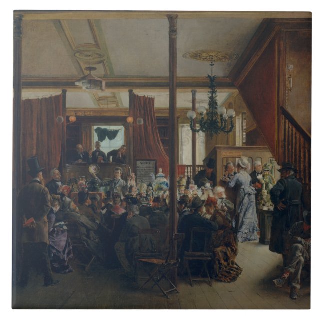 Azulejo Ignacio de Leon y Escosura - Subasta (Frente)