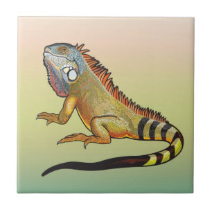 Azulejo iguana verde