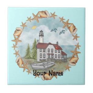 Azulejo Illinois Shells Lighthouse Tile