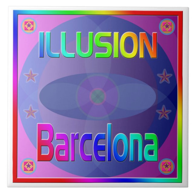 Azulejo "¡ILLUSION Barcelona Tile! (Frente)
