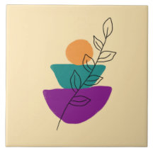 Ilustración boho de hojas