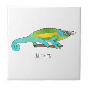 Azulejo Ilustracion chameleon personalizado de Jackson