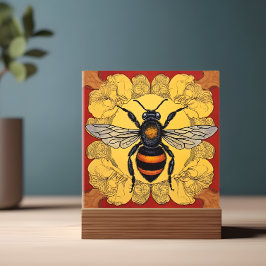Azulejo Ilustracion de abejas estilizado -
