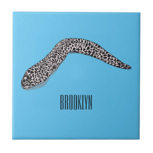 Azulejo Ilustración de dibujos animados de morena moteada