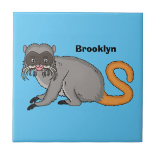 Azulejo Ilustración de dibujos animados del lindo emperado