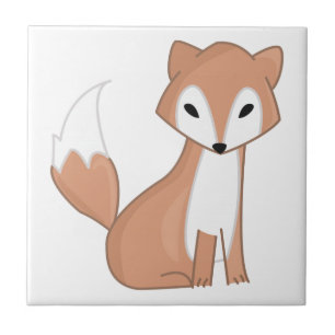 Azulejo Ilustracion de Digitaces de un Fox lindo