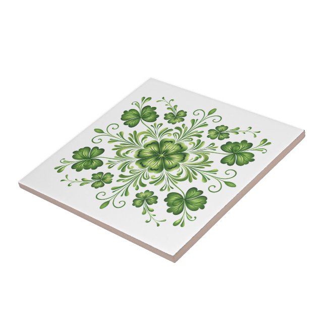 Azulejo Ilustracion de elegancia del amante verde de St. P (Lado)