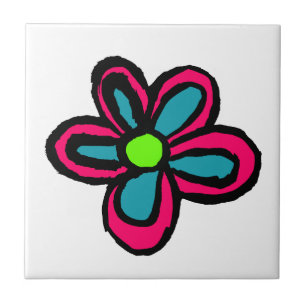 Azulejo Ilustración de flores