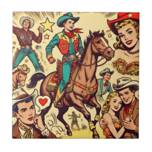 Azulejo Ilustracion de historietas de países antiguos