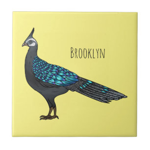 Azulejo Ilustracion de pájaro faisán palawan personalizado