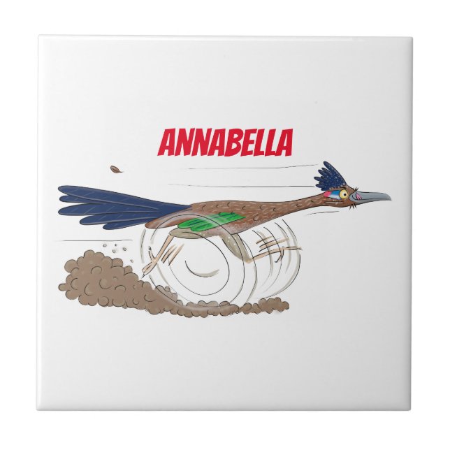 Azulejo Ilustracion de pájaro personalizado de pista diver (Frente)