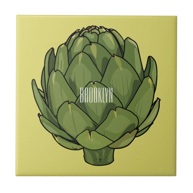 Azulejo Ilustracion de personalizado Artichoke (Frente)