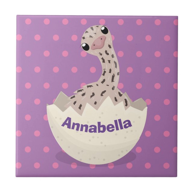 Azulejo Ilustracion de personalizado de avestruz de bebé (Frente)