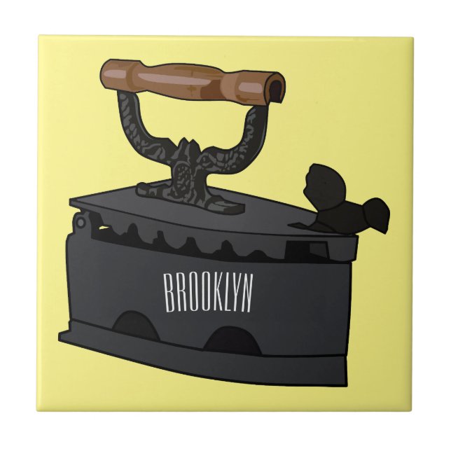 Azulejo Ilustracion de personalizado de carbón vegetal (Frente)