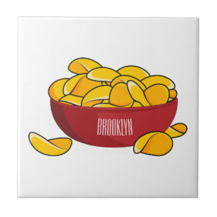 Azulejo Ilustracion de personalizado de chips de papa