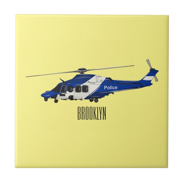 Azulejo Ilustracion de personalizado de helicópteros de la (Frente)