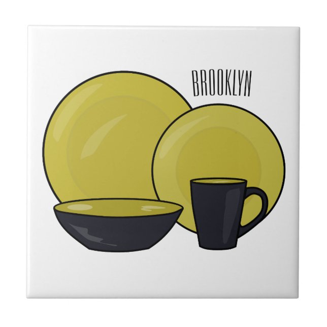 Azulejo Ilustracion de personalizado de juego de mesa (Frente)