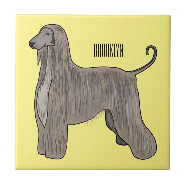Azulejo Ilustracion de personalizado de perro de perro per (Frente)