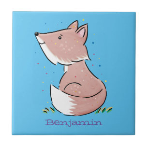 Azulejo Ilustracion de personalizado de zorro bebé