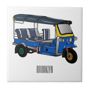 Azulejo Ilustracion de personalizado tuk tuk