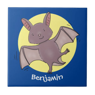 Azulejo Ilustracion de personalizado volador de bate de be