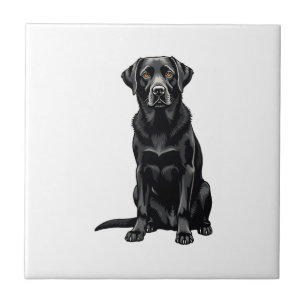 Azulejo Ilustración de retrato de perro Labrador Retriever