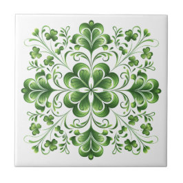 Azulejo Ilustracion del amante del céltico verde irlandés