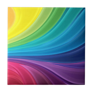 Azulejo Ilustración del arco iris   Arcoiris abstracto mod