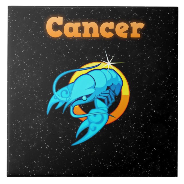 Azulejo Ilustracion del cáncer (Frente)