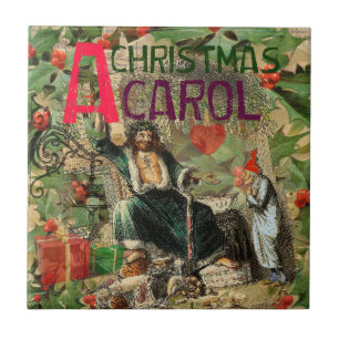 Azulejo Ilustración del Fantasma de la Navidad Presente Sc