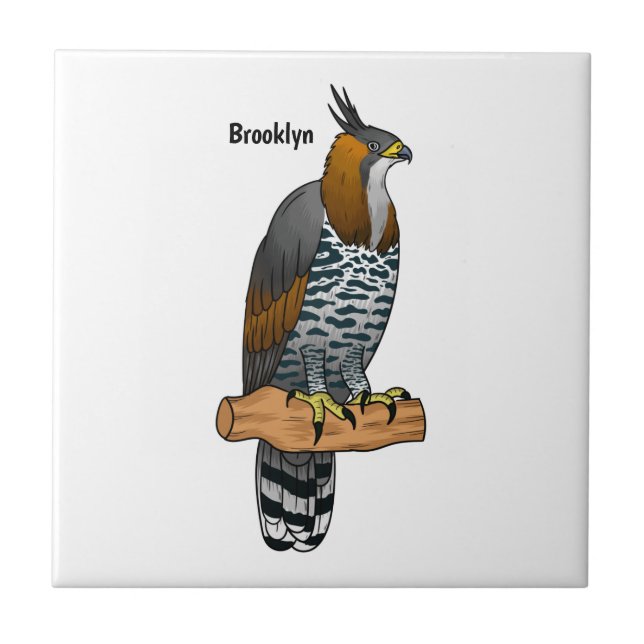 Azulejo Ilustracion del personalizado de las aves ornate h (Frente)