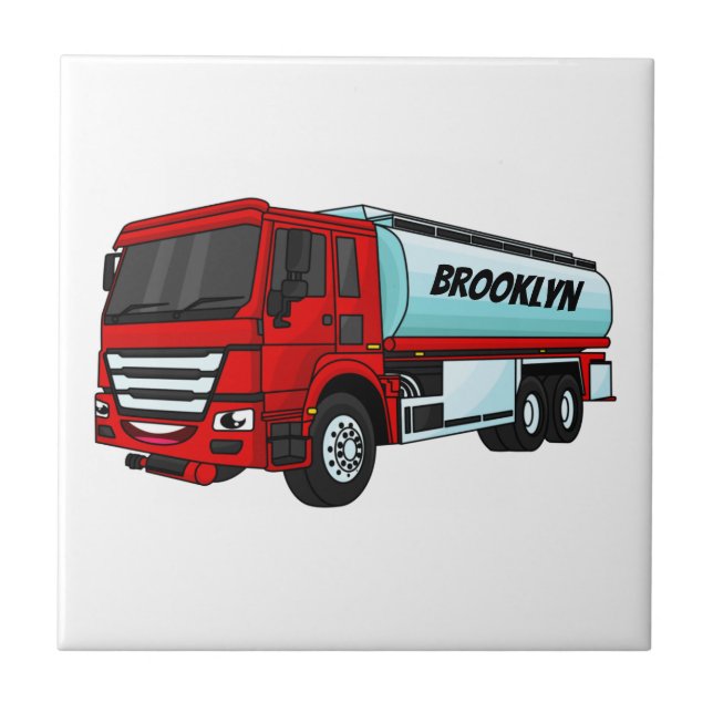 Azulejo Ilustracion del personalizado de transporte de com (Frente)