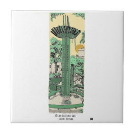 Azulejo Ilustracion digital de Turtle Lake Saigon