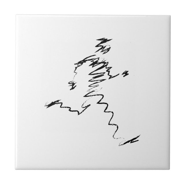 Azulejo Ilustracion fresco de Runner (Frente)