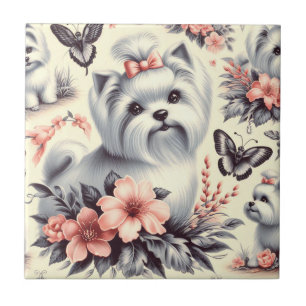 Azulejo Ilustracion maltés vintage