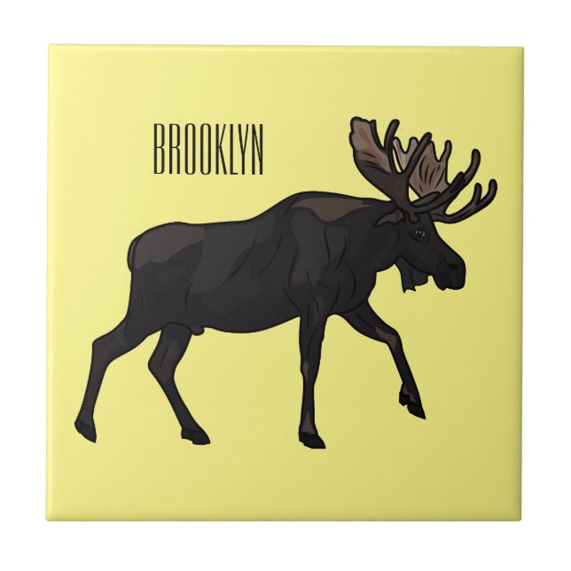 Azulejo Ilustracion Moose personalizado (Frente)