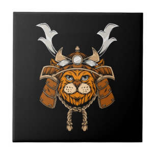 Azulejo ilustracion ninja cat