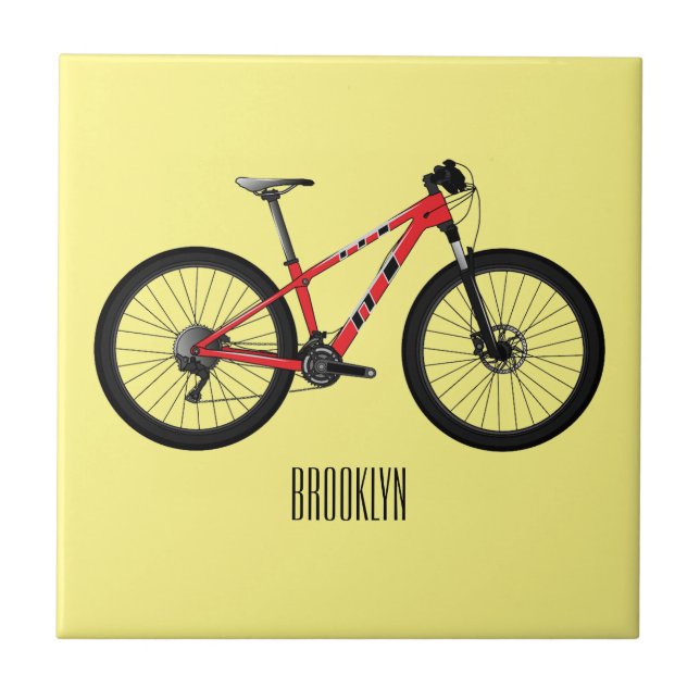Azulejo Ilustracion personalizado de bicicletas (Frente)