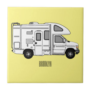 Azulejo Ilustracion personalizado de Campervan