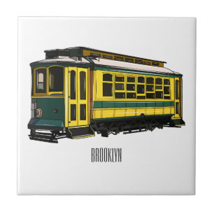 Azulejo Ilustracion personalizado de carrito de Mata