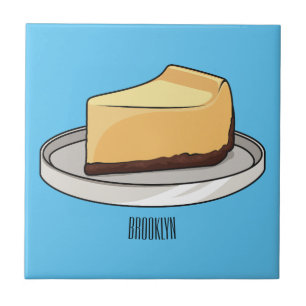 Azulejo Ilustracion personalizado de Cheesecake