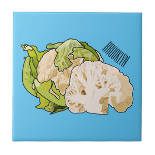 Azulejo Ilustracion personalizado de coliflor